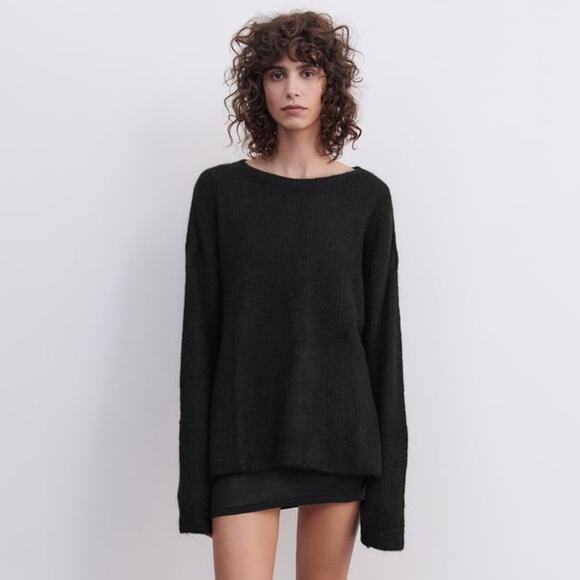 ZARA ALPACA AND WOOL BLEND OVERSIZED SWEATER LIMITED EDITION - Picture 1 of 11